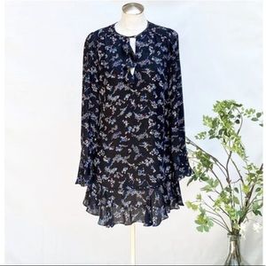 Veronica Beard Preston Floral Ruffle Mini Dress